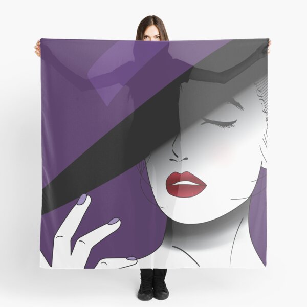 Lady, Wearing Hat 03 Scarf
