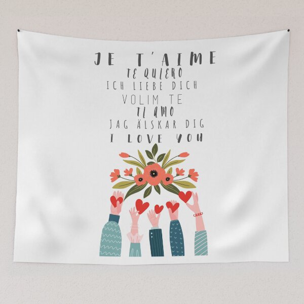 Item preview, I love you in 7 different languages  designed and sold by Dollfacedesign.