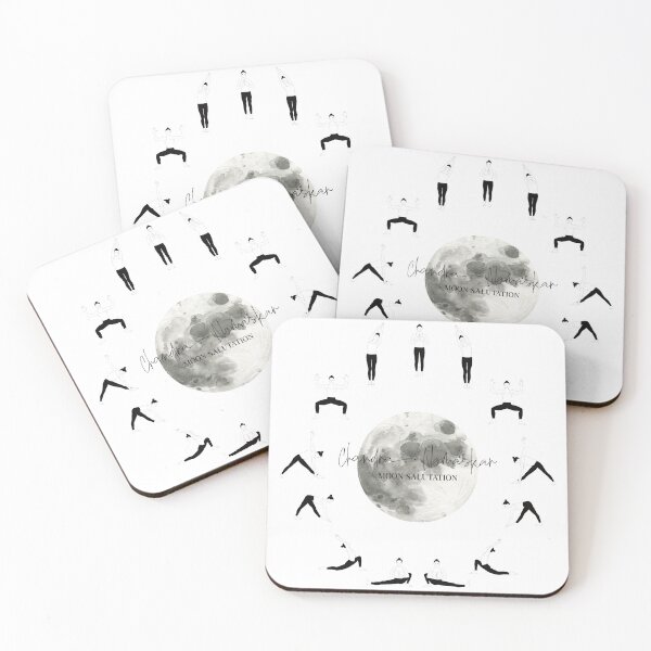 Item preview, Moon Salutation Yoga Sequence | Yoga Pose Illustration designed and sold by Sadhana Design Studio.
