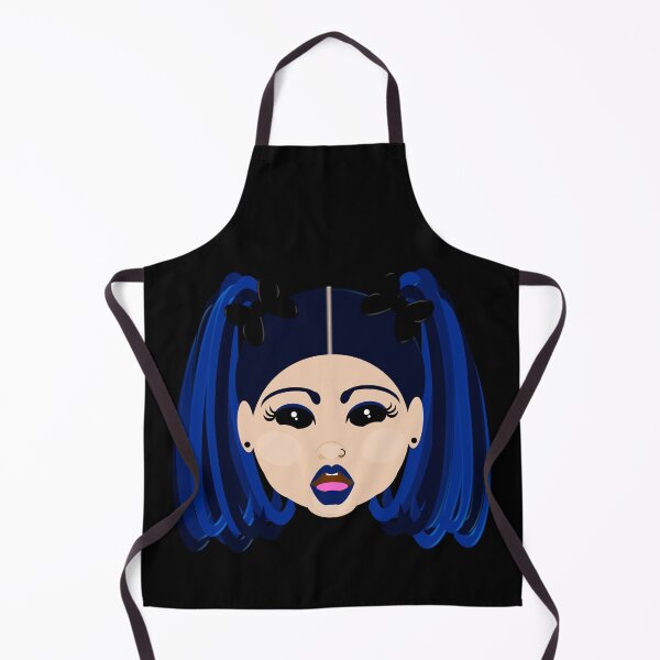 Item preview, Goth Vampire Girl  Wearing Blue Pony Tails and Eyebrow Piercings designed and sold by Sheila Pressley.