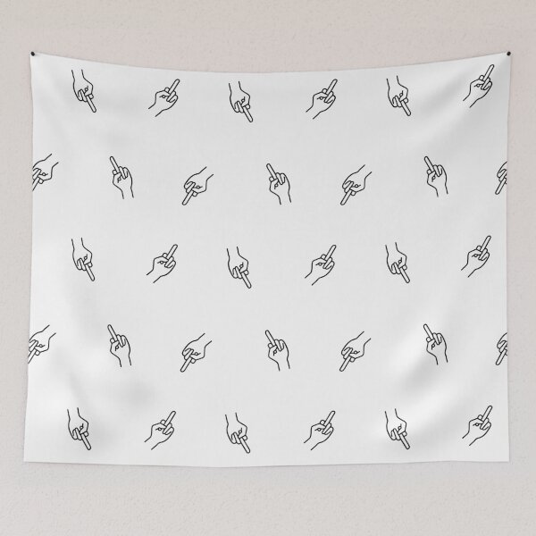 Item preview, Funny middle finger pattern  designed and sold by synthesizer.