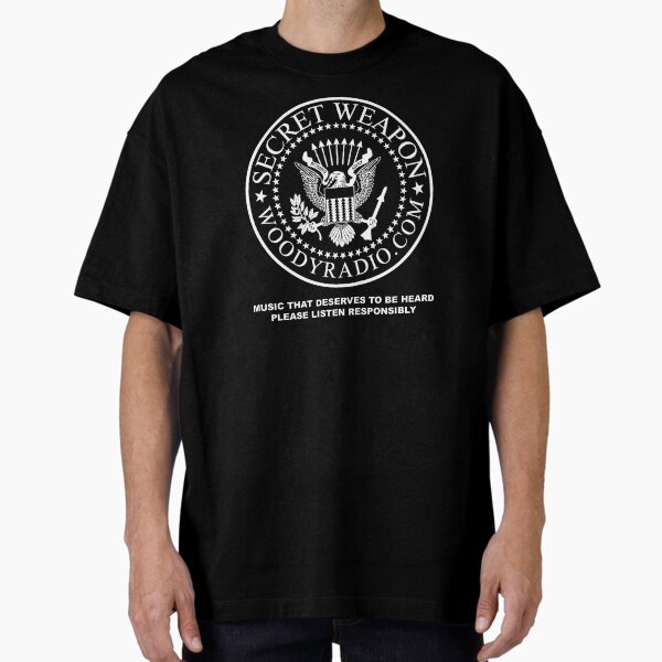 Secret Weapon Logo with Slogan Oversized T-Shirt