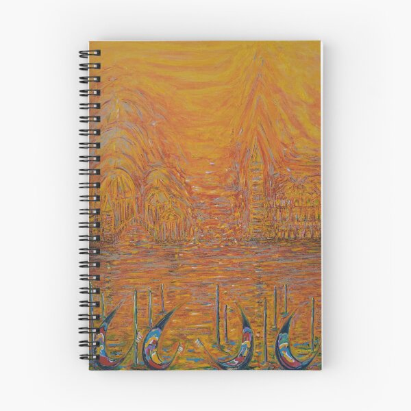 Aperçu de l'œuvre Gondoles vénitiennes ludiques, au coucher du soleil. créée et vendue par Vincent Loverso.