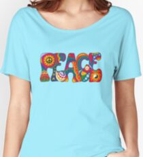 Camiseta ancha para mujer Paz Psicodélica