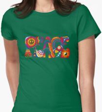 Psychedelic Peace Women's Fitted T-Shirt