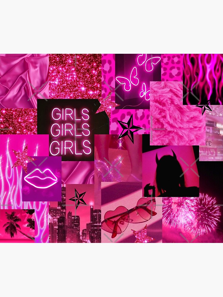 Hot Pink Girl Aesthetic Tapestry By Juliasantos Redbubble