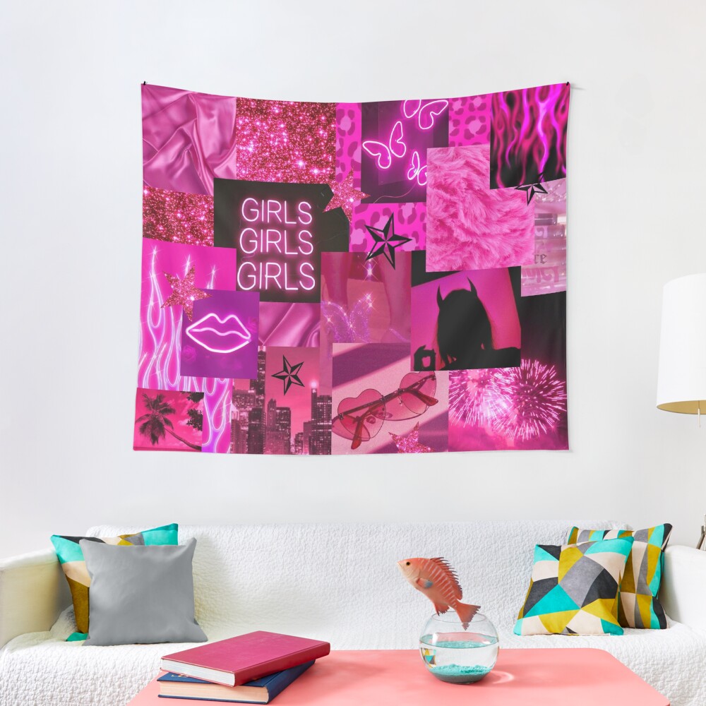 Pink discount aesthetic tapestry