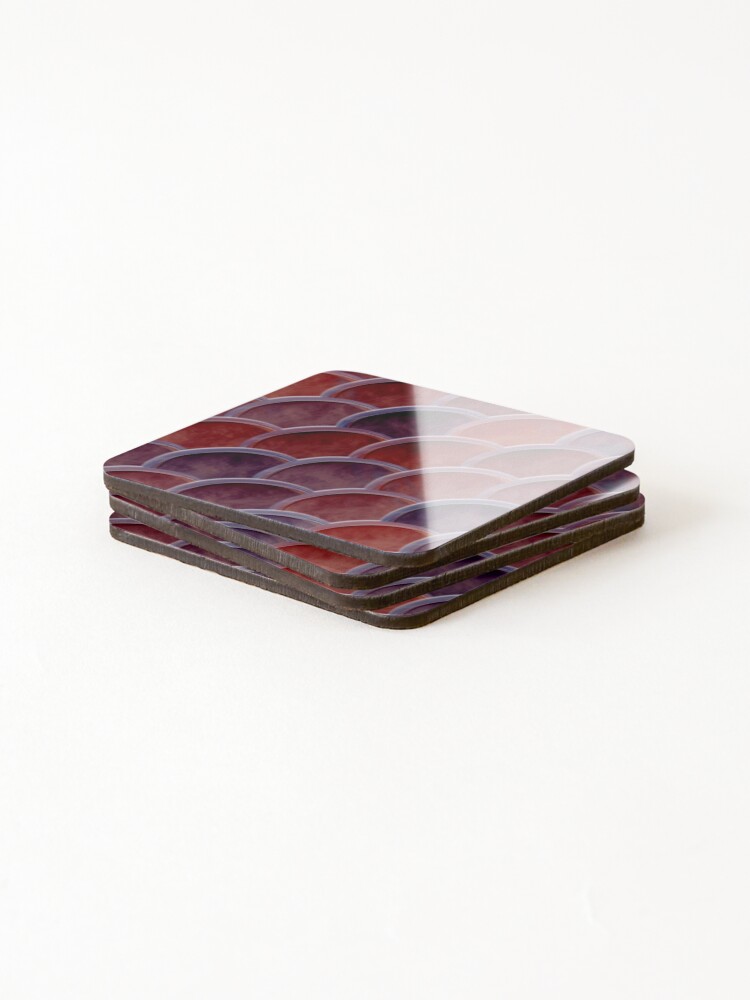 Thumbnail 4 of 5, Coasters (Set of 4), Ceramic Shell Pattern designed and sold by simpleones.