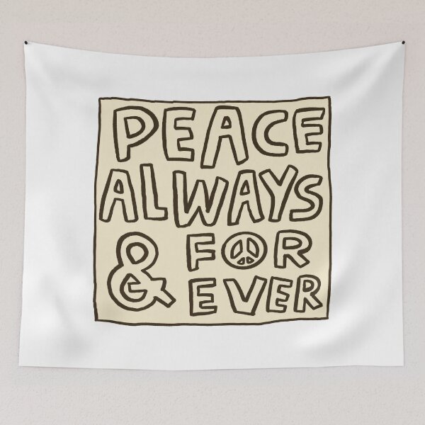 Item preview, Peace - Always and Forever - Hand Drawn Sign designed and sold by jdotrdot712.