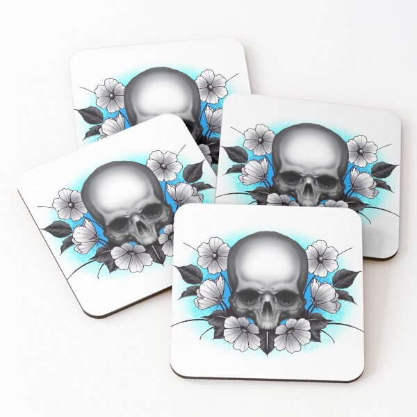 Item preview, Skull and Flowers  designed and sold by MetroInk.
