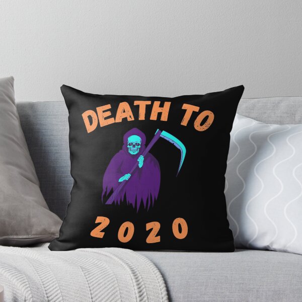 Item preview, Death to 2020 - Covid / Bad Year / Motivation Design / Looking Forward to 2021 / Cartoony / Neon Retro Grim Reaper / Dead Skull designed and sold by Silvester Benjamin.