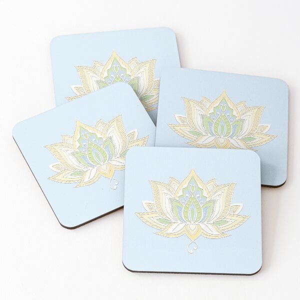 Item preview, Lotus Mandala (Yellow and Blue) designed and sold by squishyrainbow.