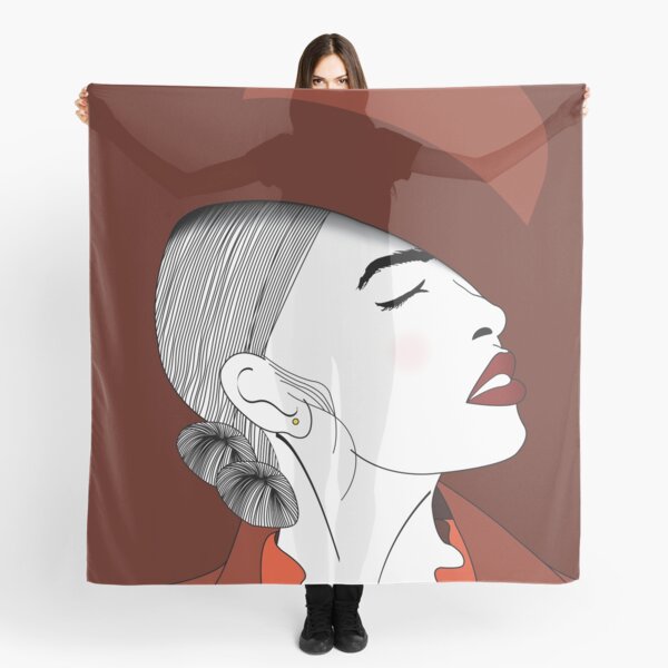 Lady, Wearing Hat 06 Scarf