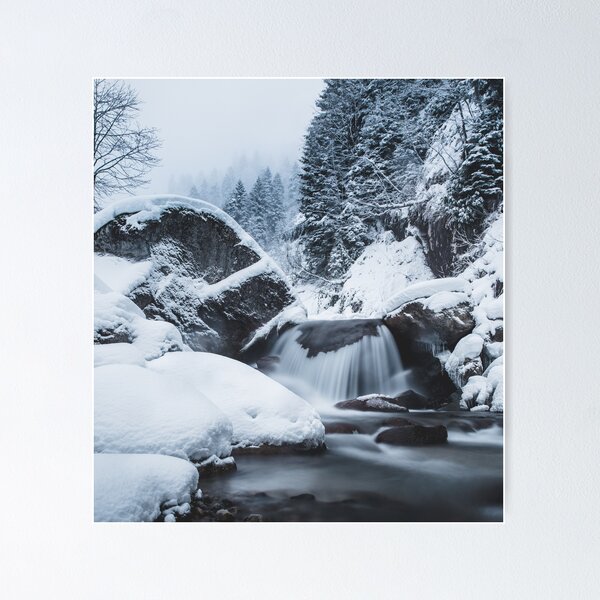 Item preview, Scenery of a water falls and snow background. designed and sold by Success-beyond.