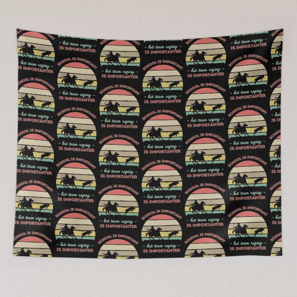 Item preview, School is important but team roping is importanter - a retro vintage design  designed and sold by AnnaMelekhina.