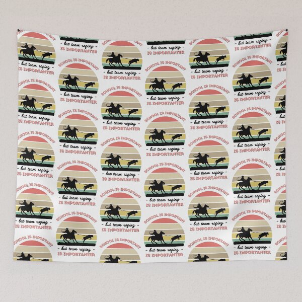 Item preview, School is important but team roping is importanter - a retro vintage design  designed and sold by AnnaMelekhina.