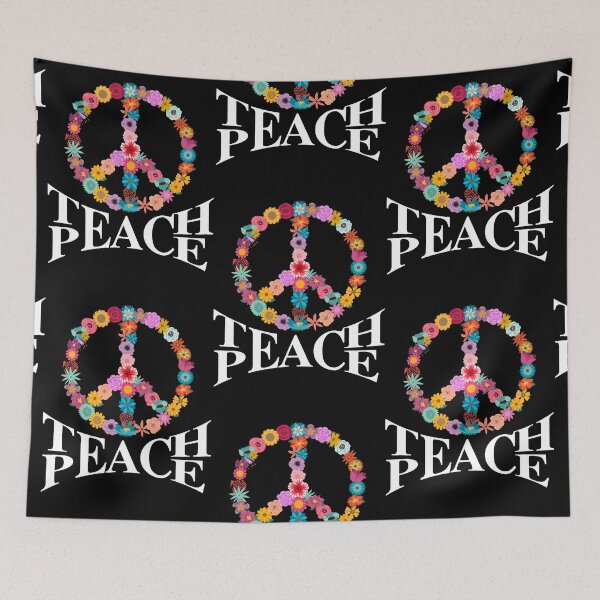 Item preview, Hippie Flower Teach Peace designed and sold by MireineChrist.