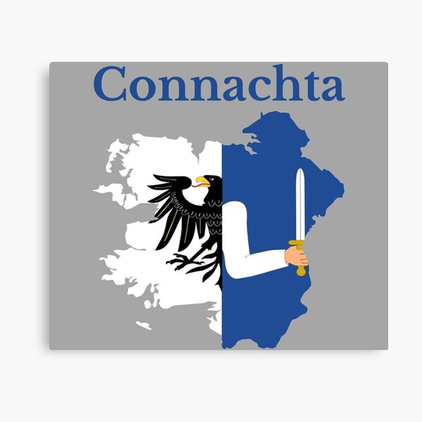 Connacht Province Map flag , Ireland. Canvas Print