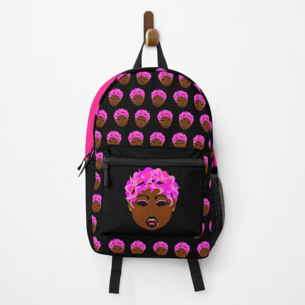 Item preview, Afrogoth Vampire Girl  Wearing Pink Pixie Cut and Eyebrow Piercings designed and sold by Sheila Pressley.