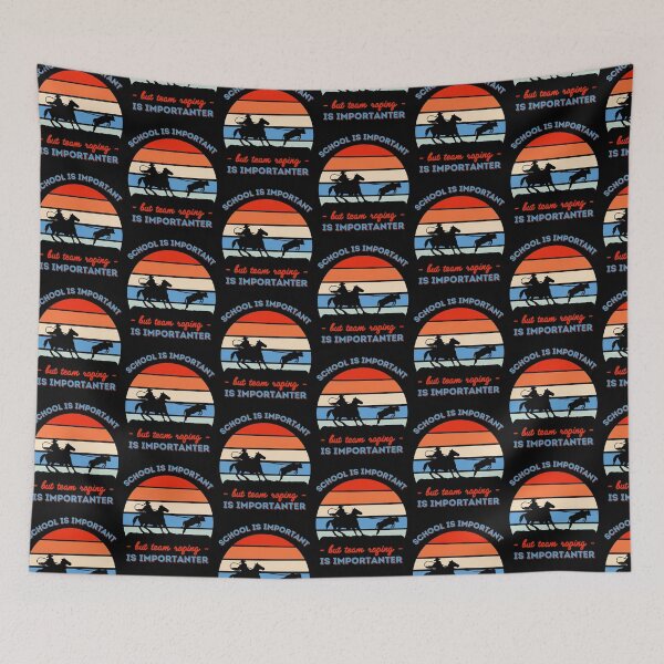 Item preview, School is important but team roping is importanter - a retro vintage design  designed and sold by AnnaMelekhina.