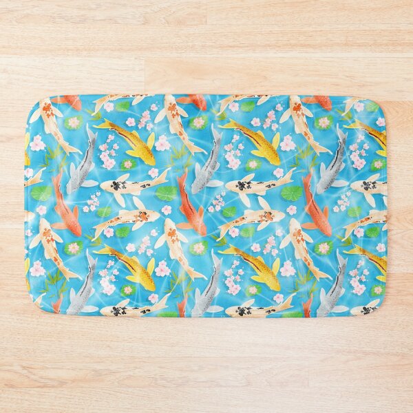 Item preview, koi fish yin yang with bamboo water background lotus flower designed and sold by My-Best-Life.