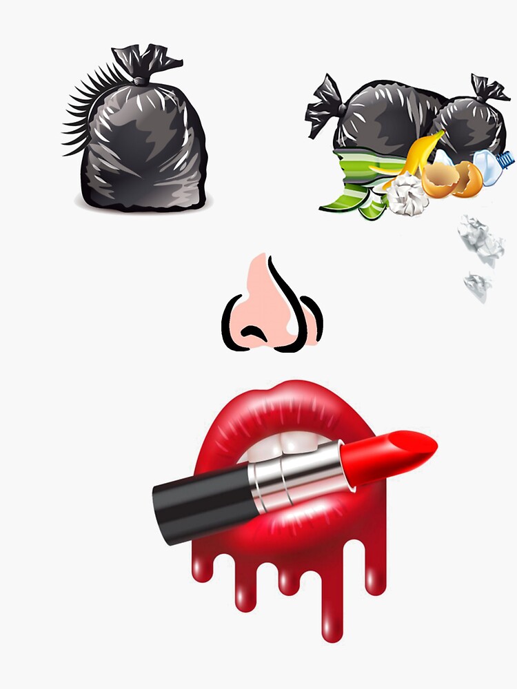"Trash face" Sticker for Sale by placidbathwater Redbubble