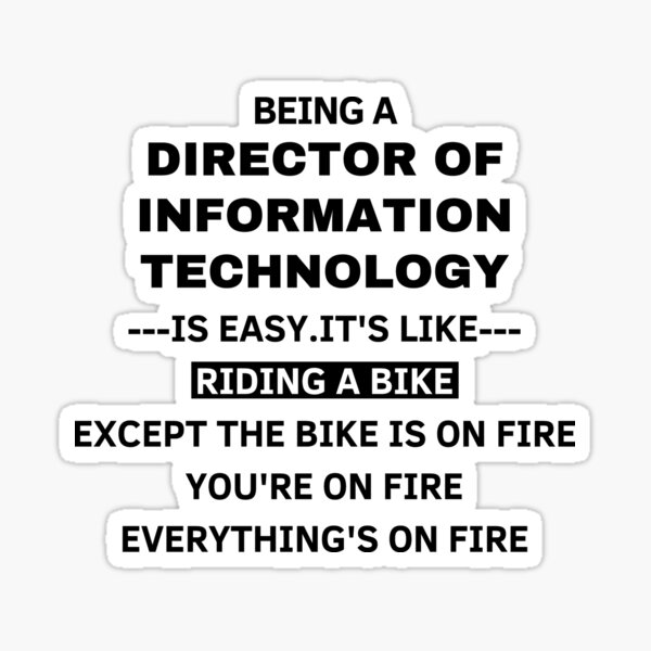 director-of-information-technology-sticker-by-calendarena-redbubble