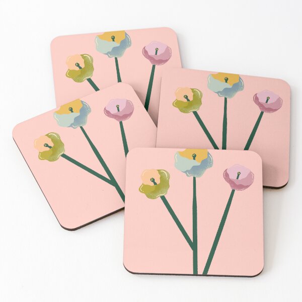 Item preview, Blush Pink Simple Flowers designed and sold by bylittlefeather ..