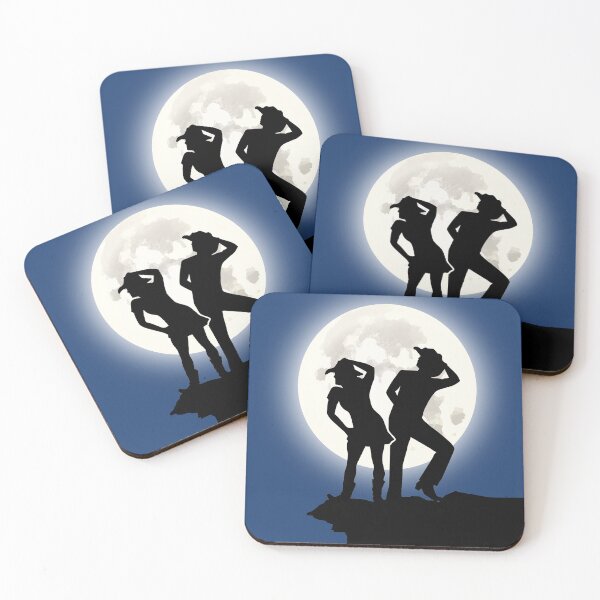 Item preview, LINE DANCE MOON WALLPAPER designed and sold by LQTDesigns.