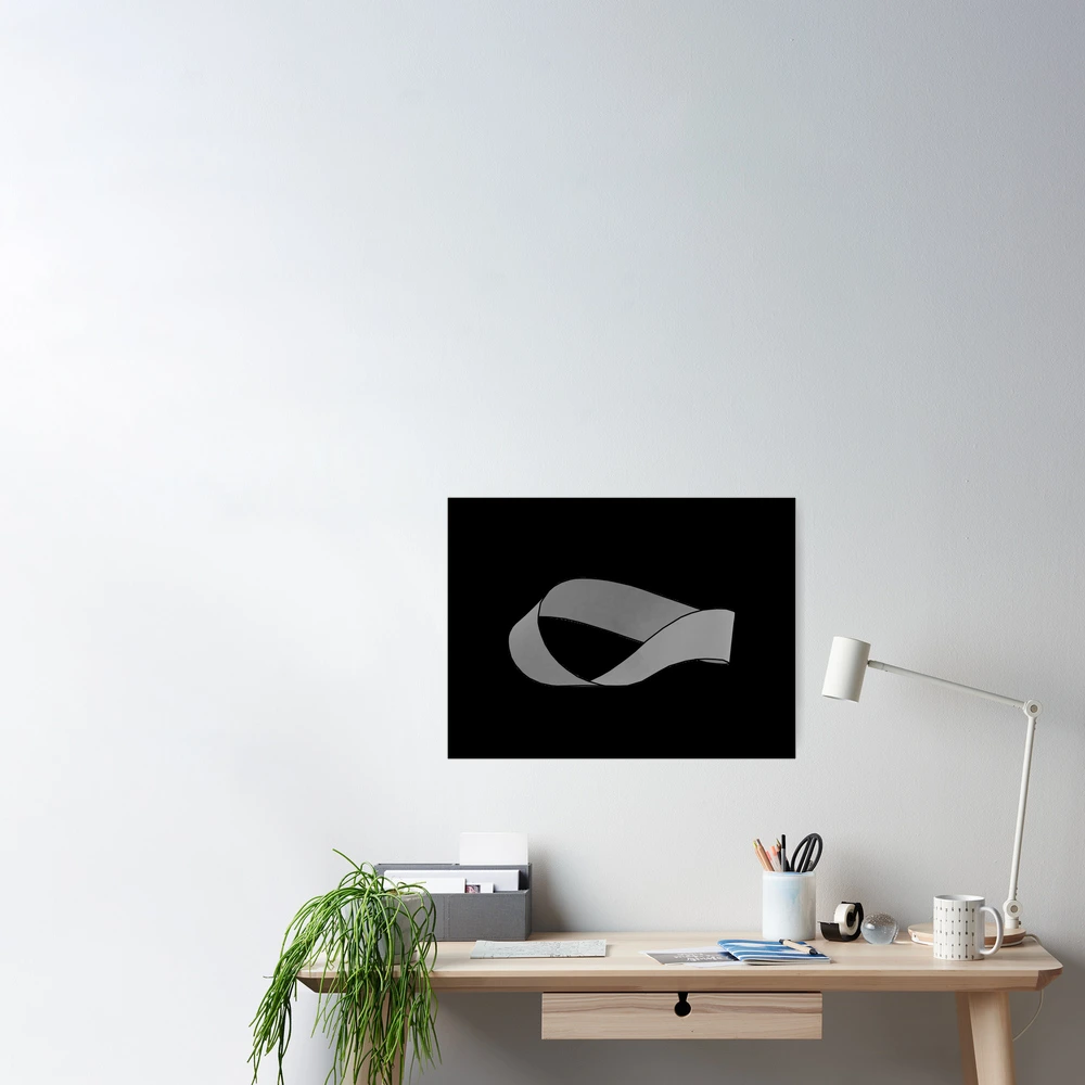 Mobius strip pattern - Silver Poster for Sale by rahilvalani