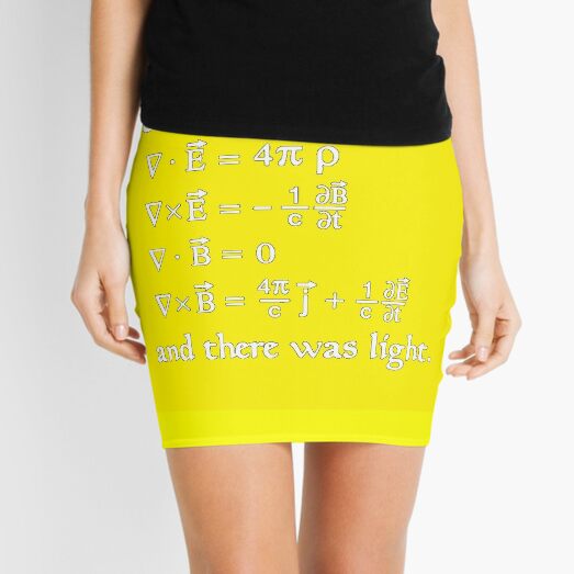 Copy of God said Maxwell Equations, and there was light. Mini Skirt
