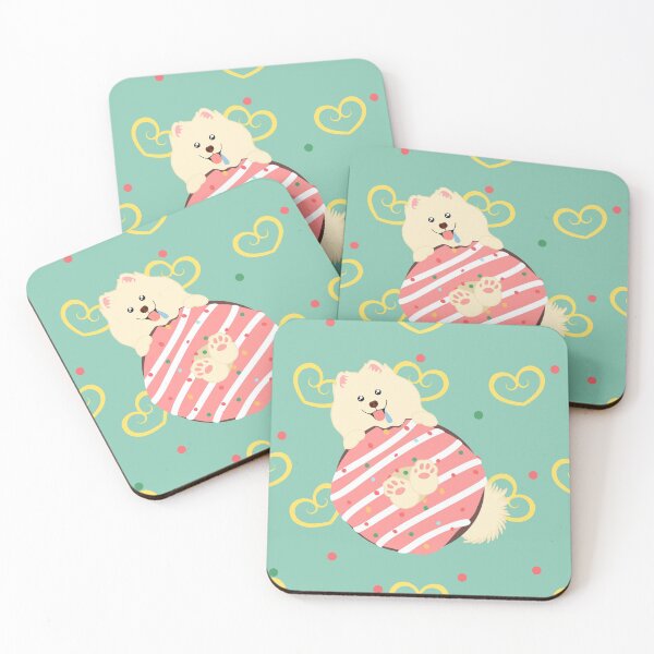 Item preview, Love Samoyed Dog and Donut designed and sold by Lulupainting.