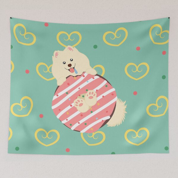 Item preview, Love Samoyed Dog and Donut designed and sold by Lulupainting.