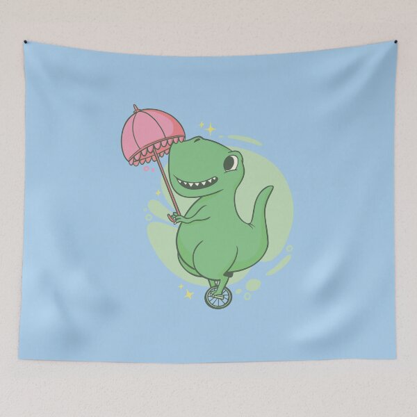 Item preview, Cute dinosaur on unicycle designed and sold by DerSenat.