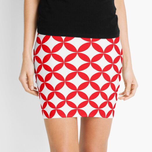 Japanese circle/diamond/flower design Mini Skirt