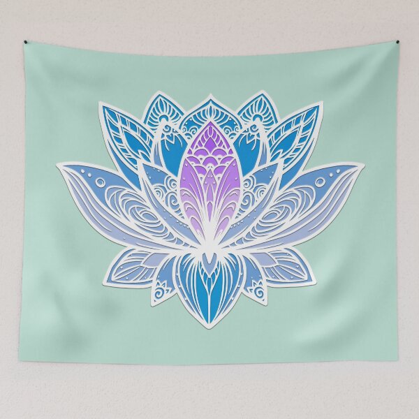 Item preview, Lotus Mandala (Blue and Purple) designed and sold by squishyrainbow.