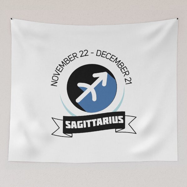 Item preview, Sagittarius Zodiac sign blue and black Design designed and sold by Archer25.