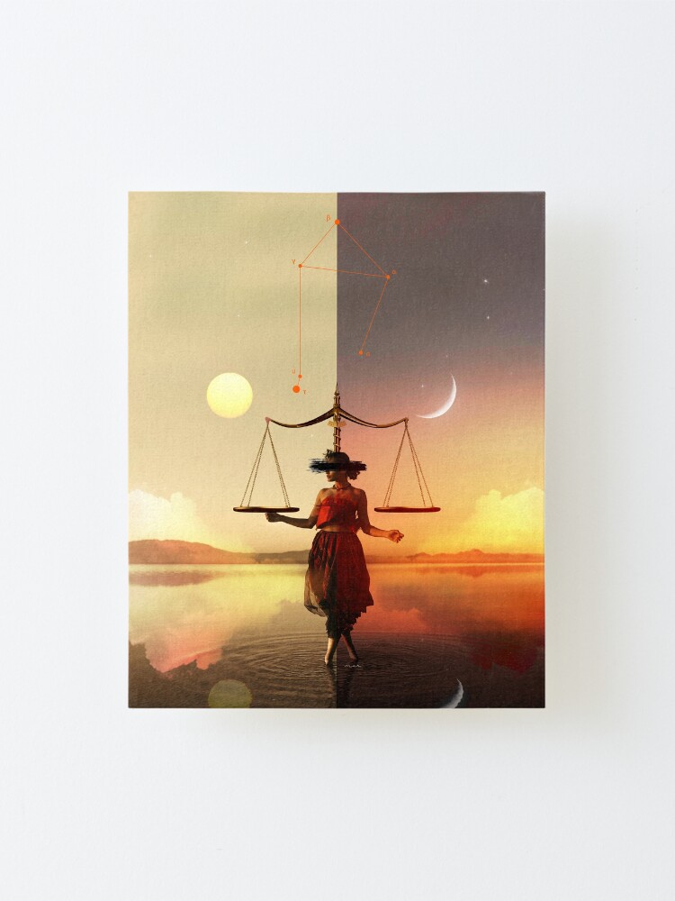 Alternate view of Libra - Digital Collage Mounted Print