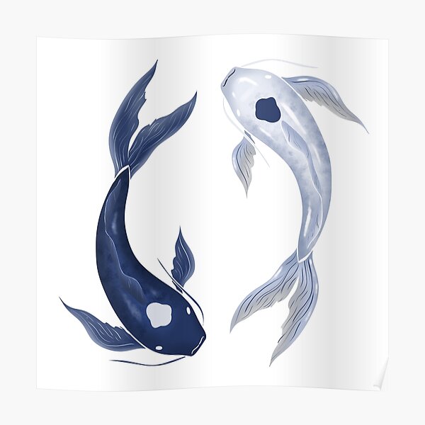 Avatar: The Last Airbender Tui and La Koi Fish Illustration Poster