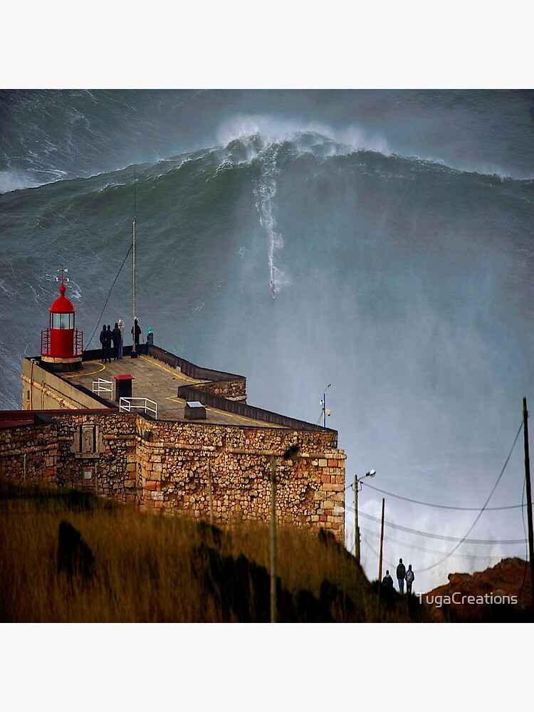 Discover World Biggest Waves Nazare Portugal Premium Matte Vertical Poster
