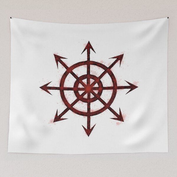 Item preview, Chaos star red splatter designed and sold by NerdScribblings.