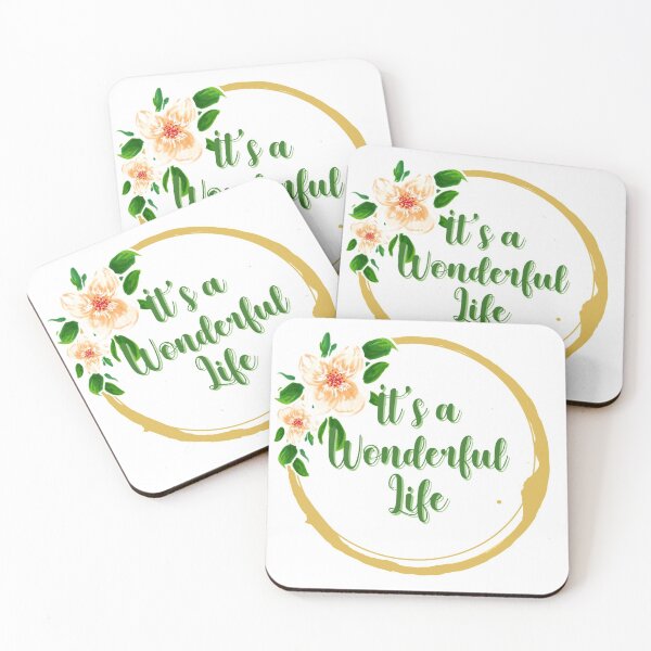 Item preview, Its a wonderful life flower quote 1 designed and sold by DoodlesFlowers.