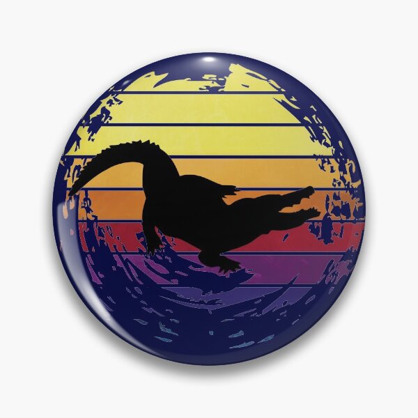 Item preview, Crocodile alligator animal on retrostyle retro background designed and sold by ChatterFox.