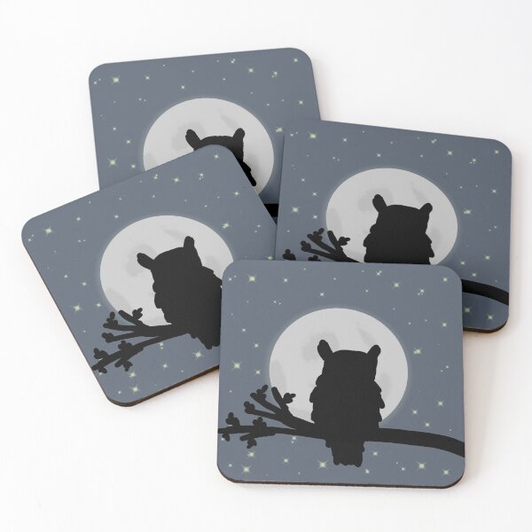 Item preview, Owl and moon  designed and sold by Antiope33.