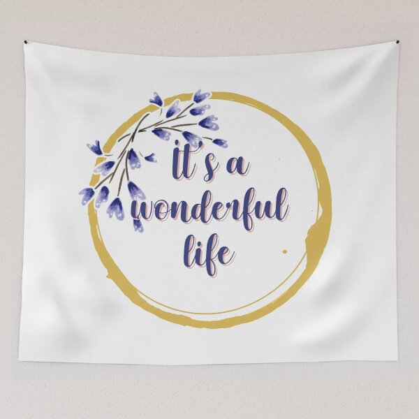 Item preview, Its a wonderful life flower quote 3 designed and sold by DoodlesFlowers.