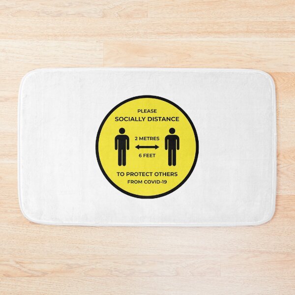 Item preview, Social Distancing Circular Foot Mat Design designed and sold by TunnelDesign.