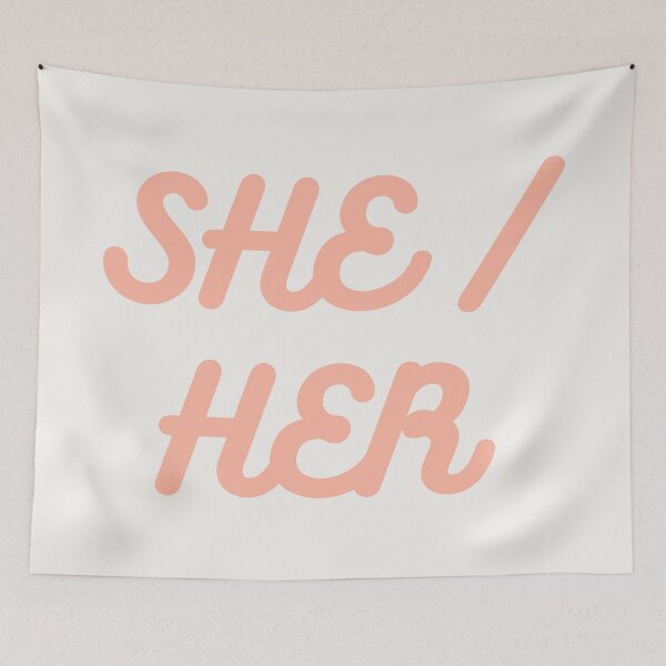Item preview, She her feminine typography designed and sold by Morcawork.