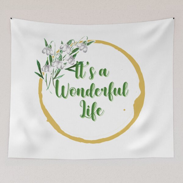 Item preview, Its a wonderful life flower quote 7 designed and sold by DoodlesFlowers.