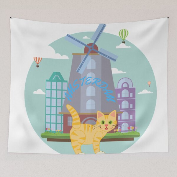 Item preview, Amsterdam cat  designed and sold by cute105.
