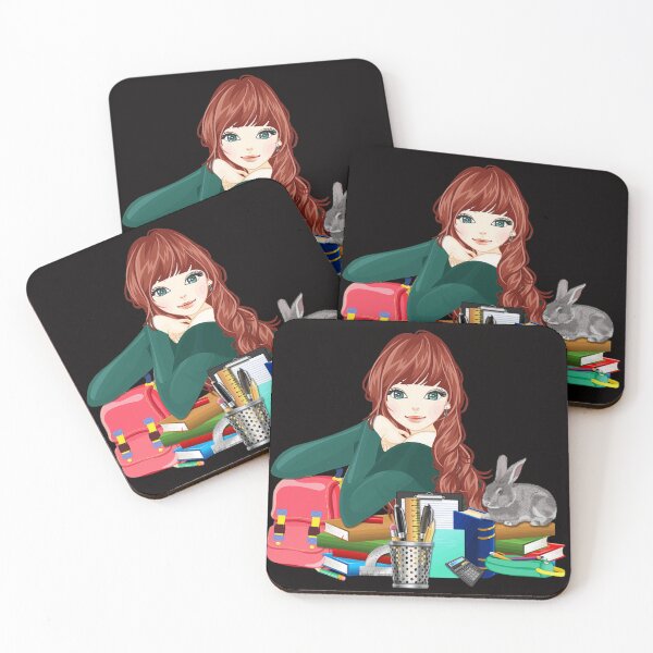 Item preview, beautiful girl with school stuffs designed and sold by imbells.